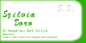 szilvia doro business card